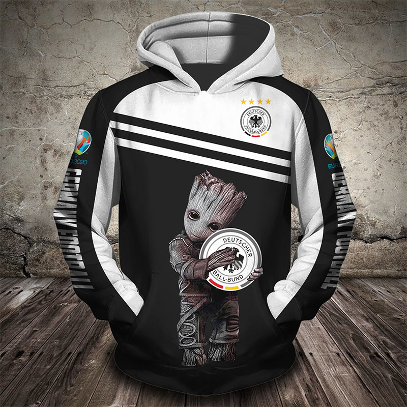 Groot hold germany national football full printing hoodie