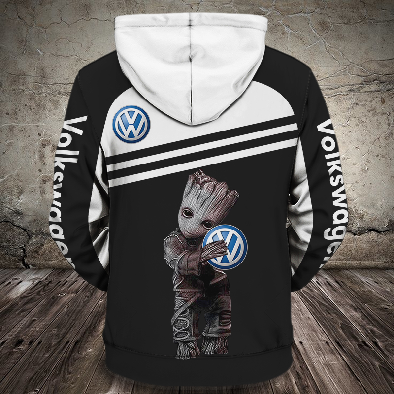 Groot hug volkswagen full printing hoodie - back