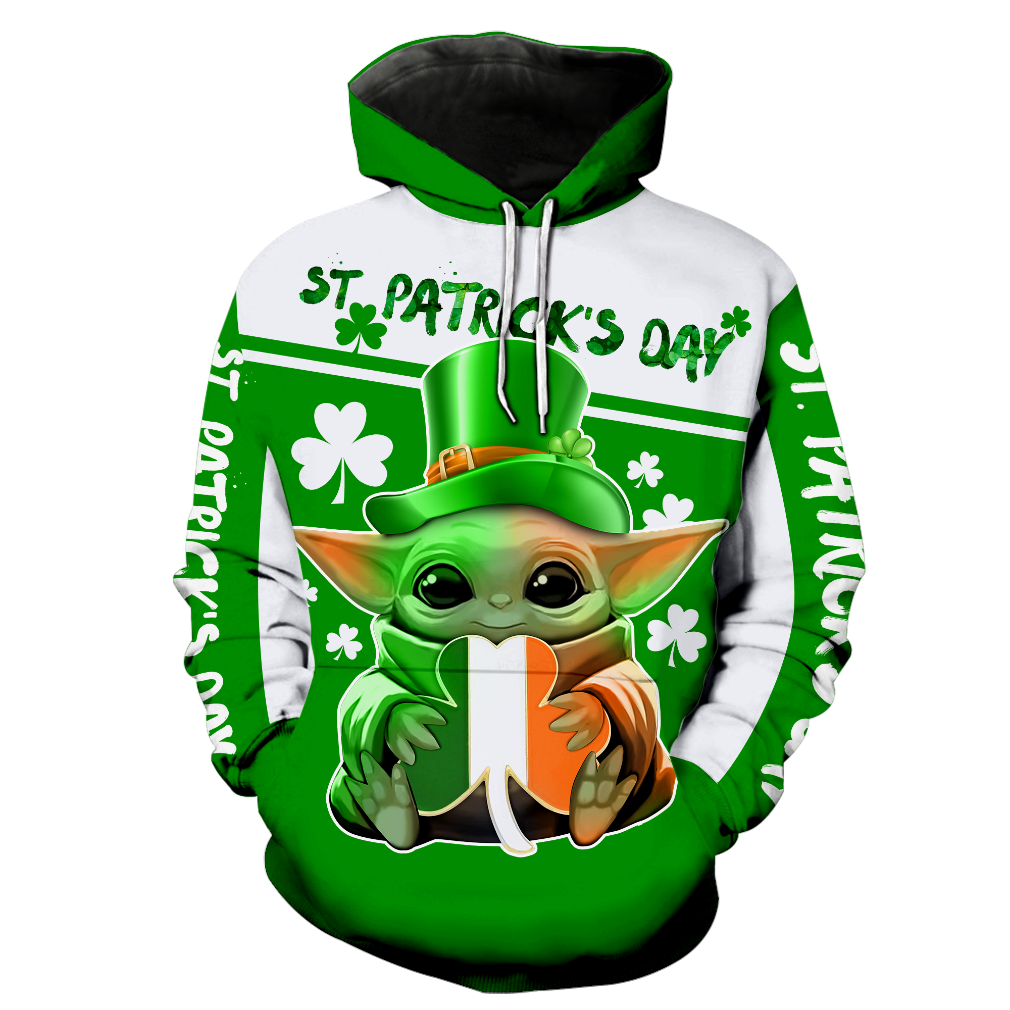 Irish Saint Patrick’s Day Baby Yoda All Over Print hoodie