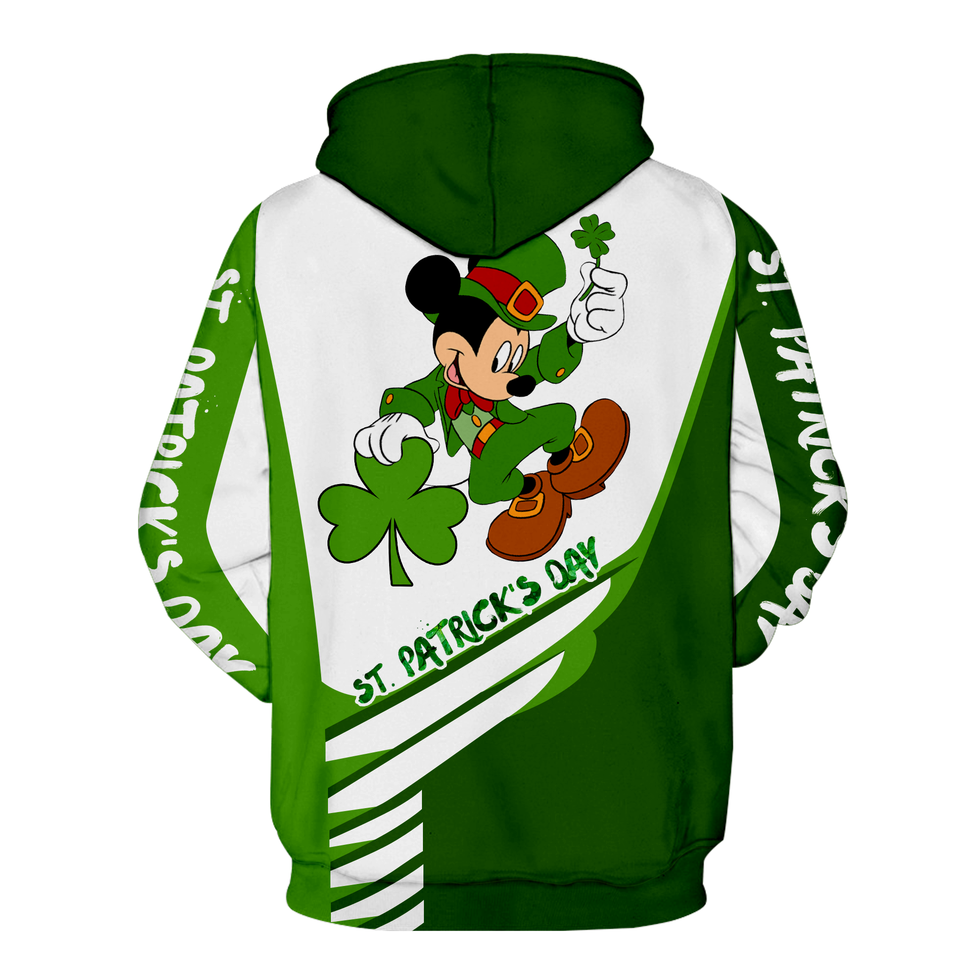 Irish Saint Patrick’s Day Mickey Mouse All Over Print Hoodie back