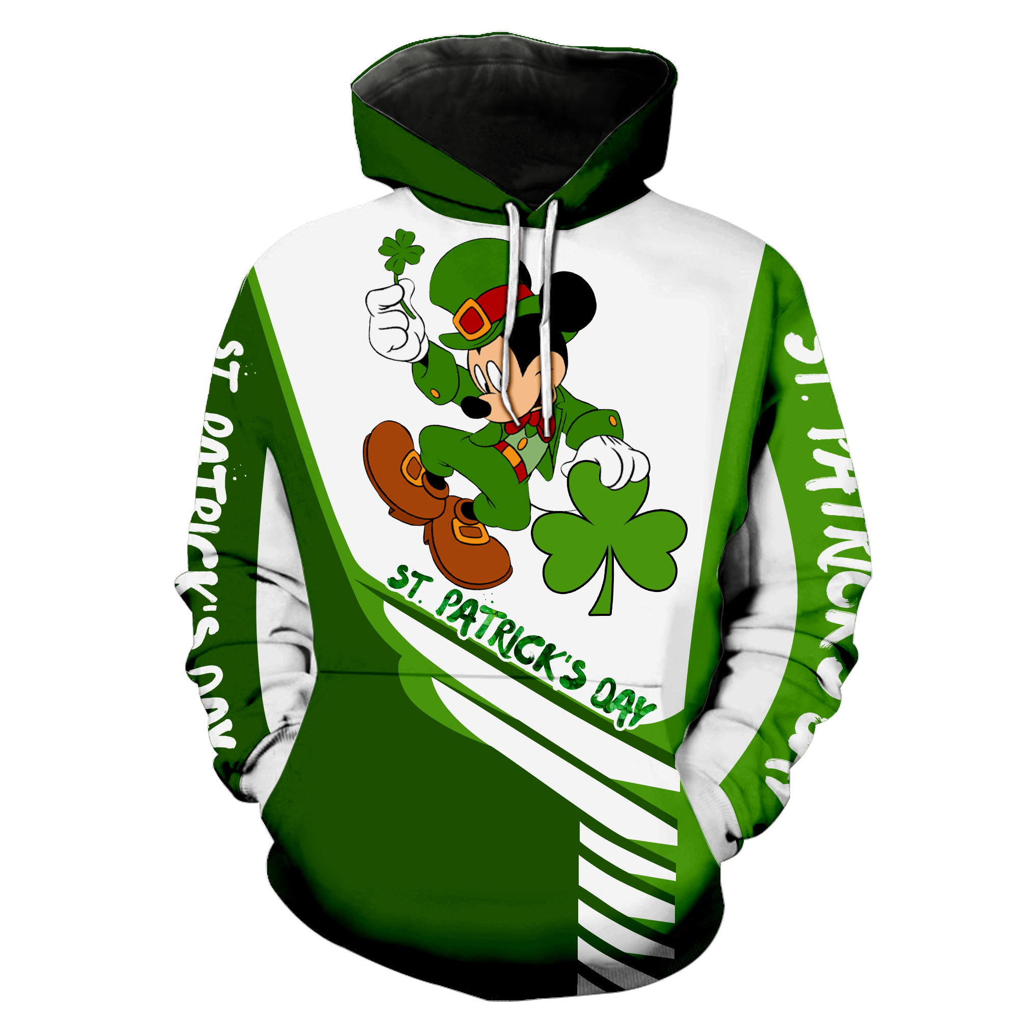 Irish Saint Patrick’s Day Mickey Mouse All Over Print Hoodie
