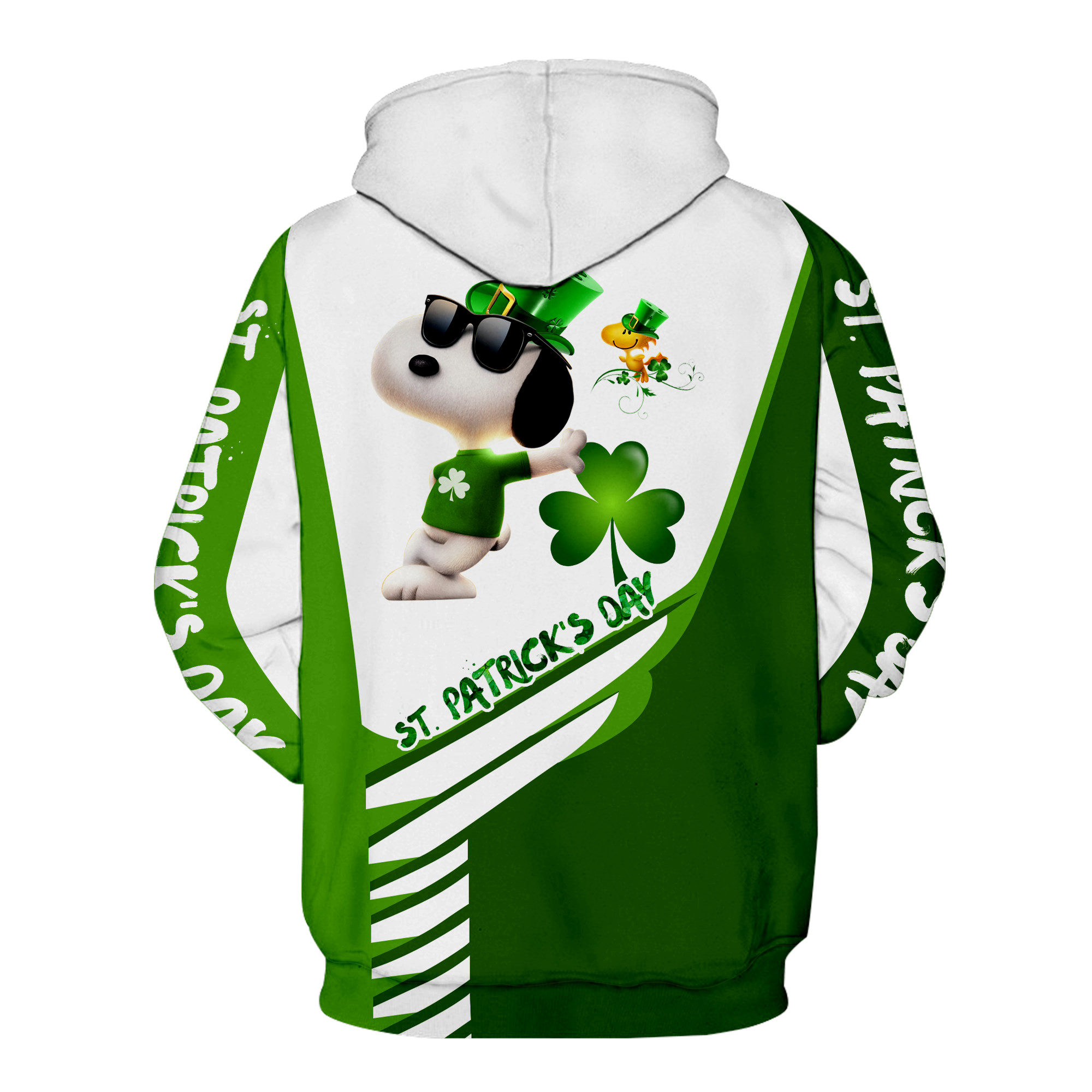 Irish Saint Patrick’s Day Snoopy All Over Print hoodie back