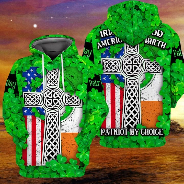Irish by blood american by birth patriot by choice full printing shirt – maria