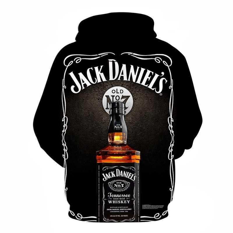 Jack daniel's old no 7 tennessee whiskey full printing hoodie - back