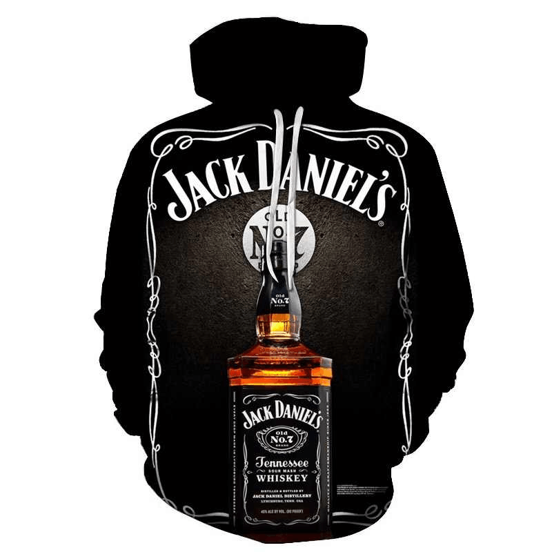 Jack daniel's old no 7 tennessee whiskey full printing hoodie