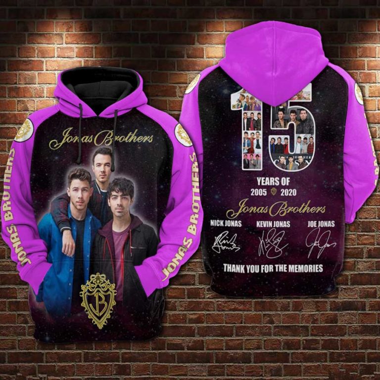 Jonas Brothers 2005-2020 Thank you for the memories 3D hoodie – Tagotee