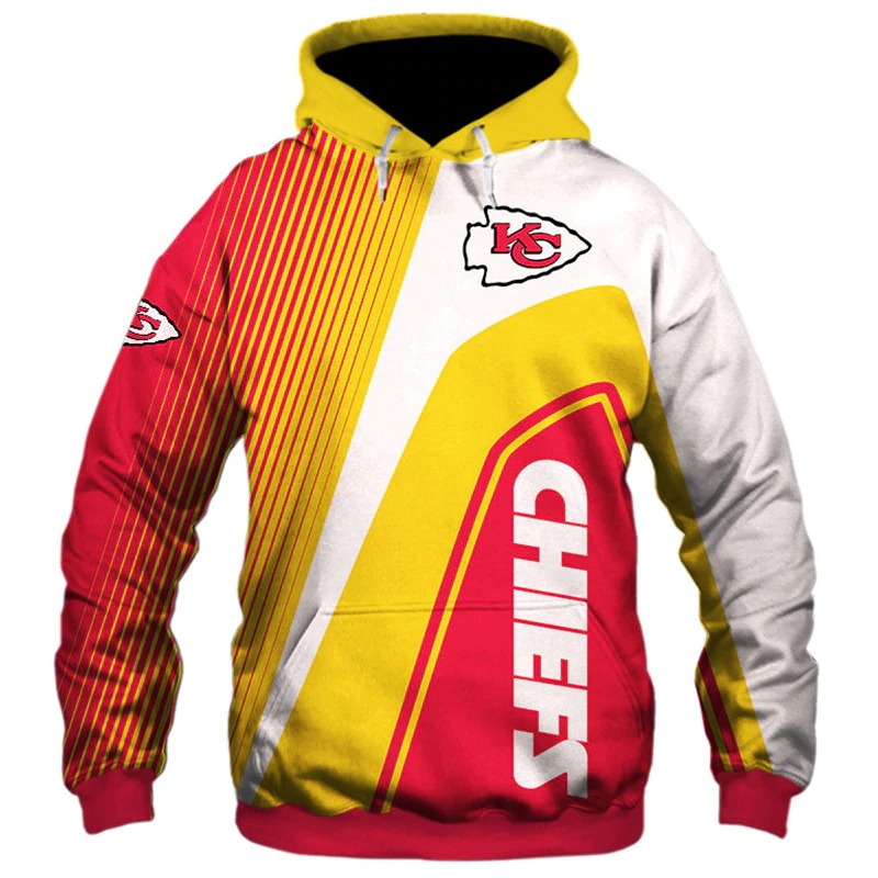 Kansas City Chiefs stripes 3d hoodie – Tagotee