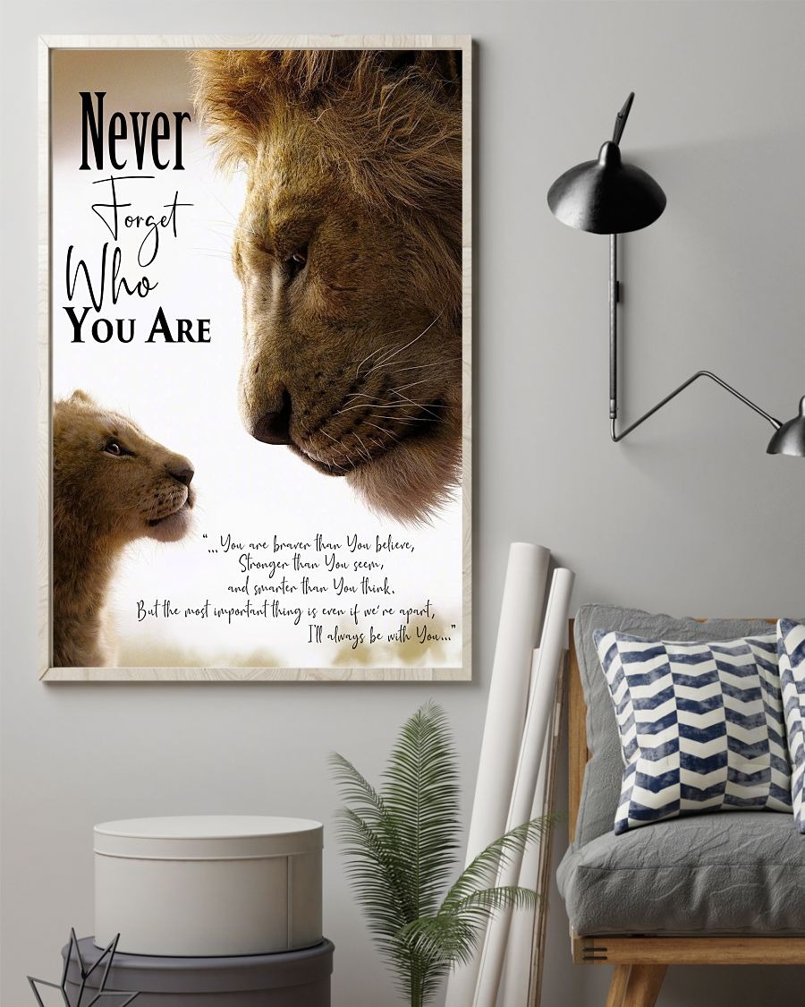 Lion king Never forget who you are poster – BBS