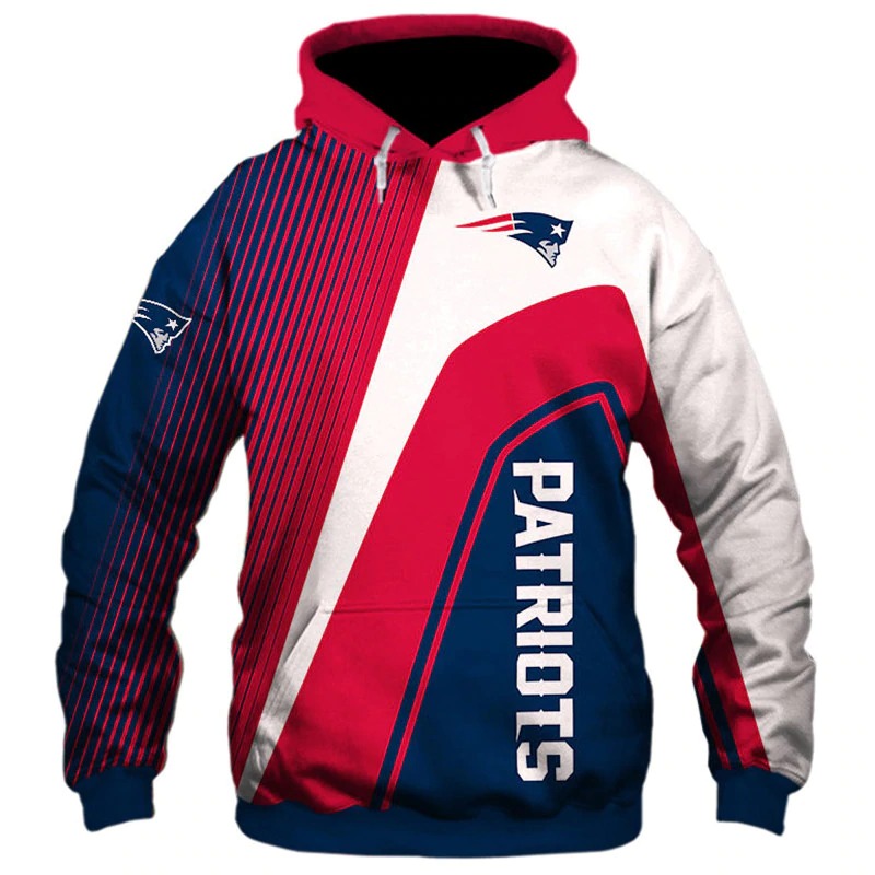 New England Patriots stripes 3d hoodie – Tagotee