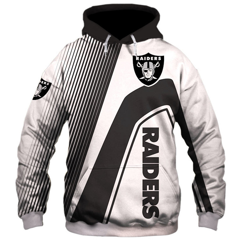 Oakland Raiders stripes 3d hoodie – tagotee
