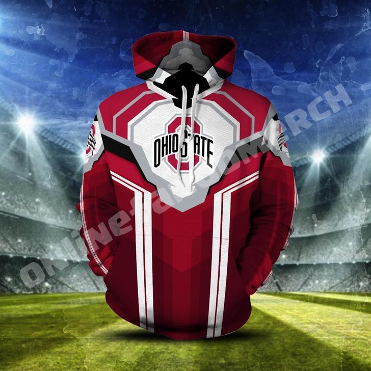 Ohio State Unisex 3D Printed Pull Over Hoodie