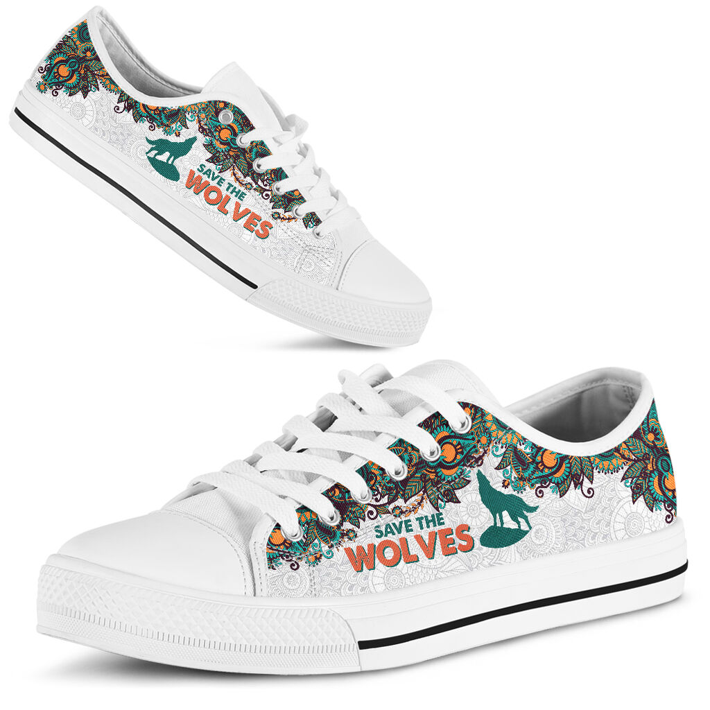 Save The Wolves Low Top white