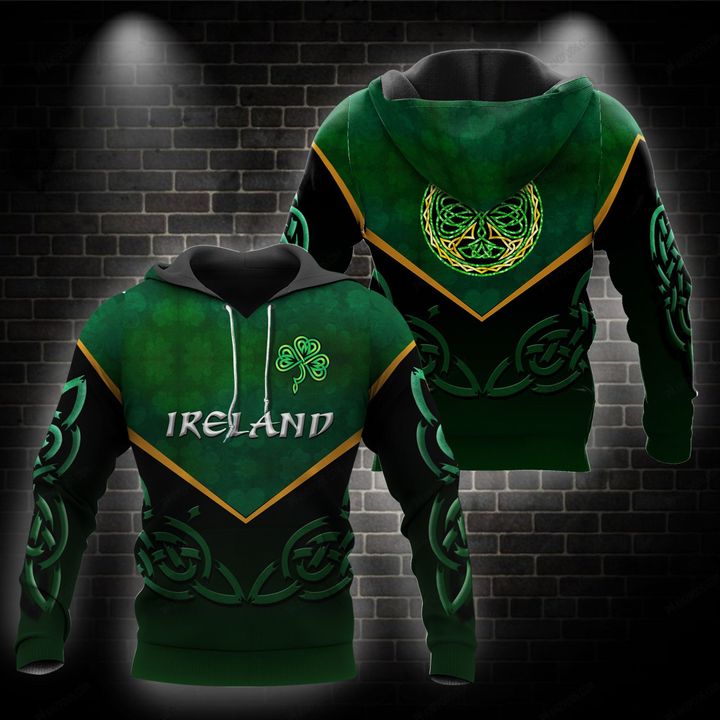 St Patrick's Day Ireland 3D All Over Printed Hoodie