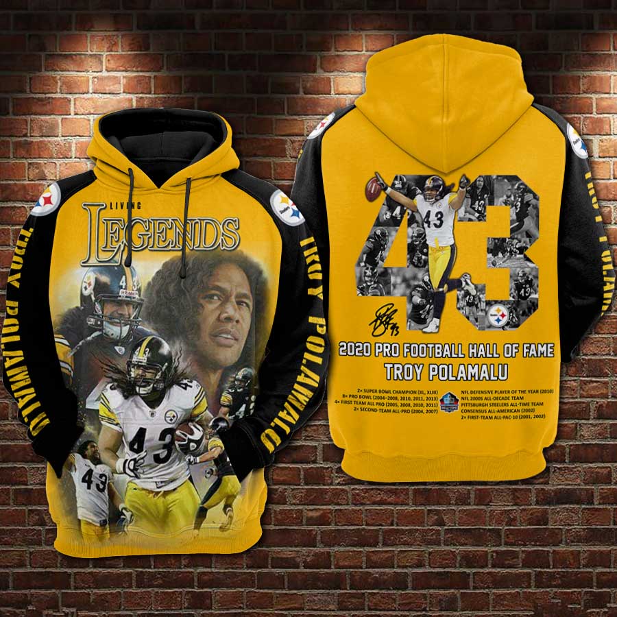 Troy Polamalu 43 The Legends All over print hoodie – tagotee