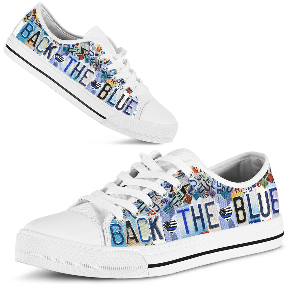 Back The Blue Low Top Shoes