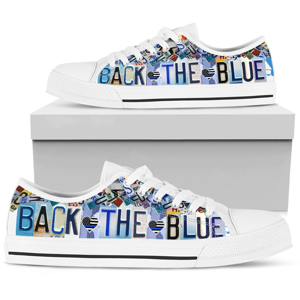 Back The Blue Low Top Shoes3
