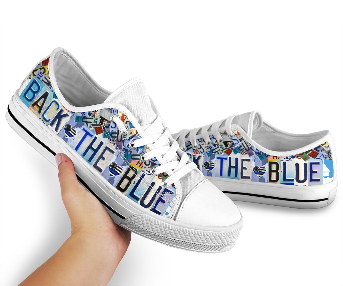 Back The Blue Low Top Shoes – Hothot 170320