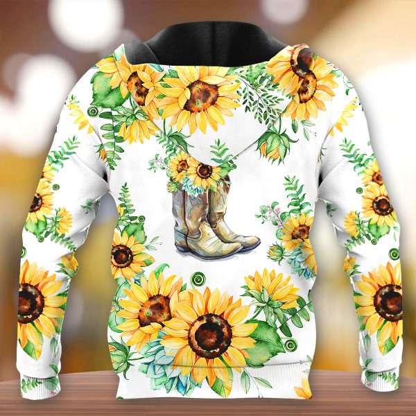 Boots Sunflower 3d All Over Printed hoodie1