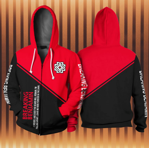 Breaking Benjamin 3d zip hoodie