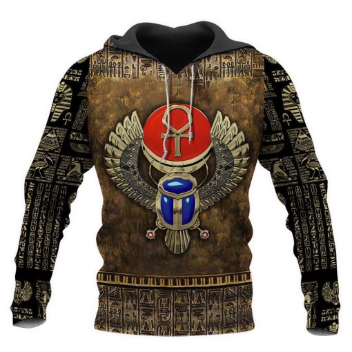 Egyptian Winged Scarab With Ankh 3D All Over Printed shirt, hoodie