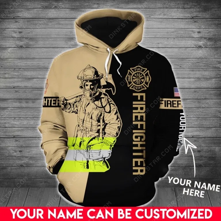 Firefighter Customized Name 3d hoodie