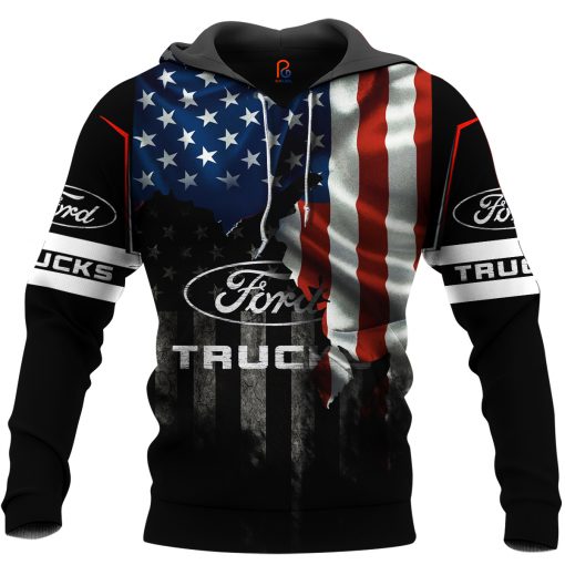 Ford truck american flag full printing shirt – maria