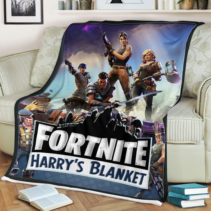 Fortnite Gaming Custom Name Personalize Blanket-3