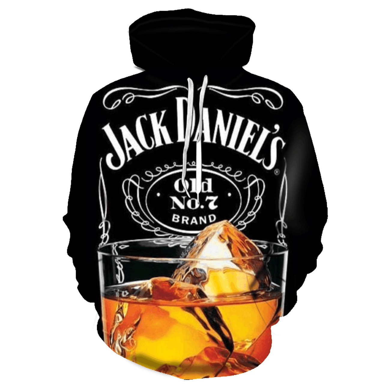 Jack daniel's old no 7 brand all over print hoodie