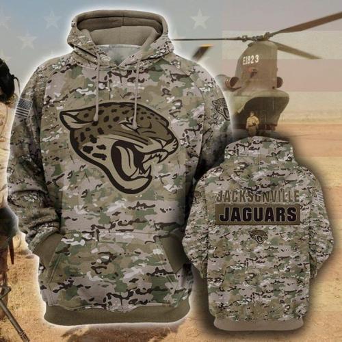 Jacksonville jaguars camo full printing hoodie