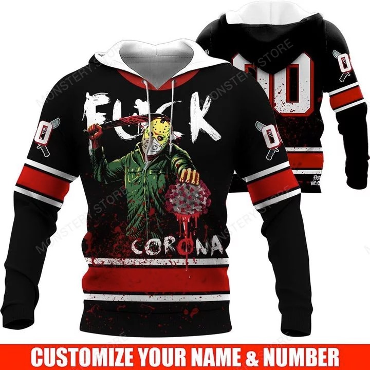 Jason Fuck Corona Custom name 3d hoodie
