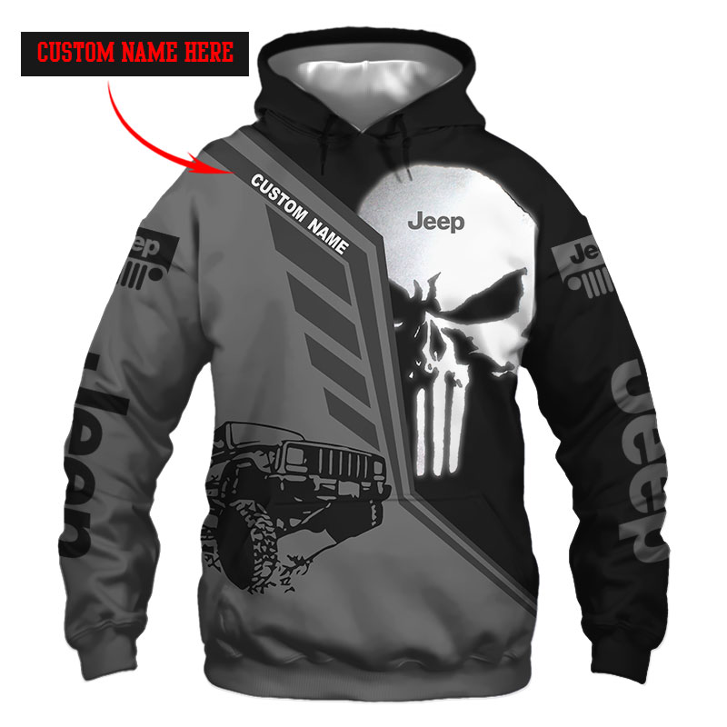 Jeep Punisher Skull Personalized Custom Name 3d hoodie, shirt