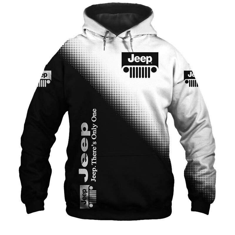 Jeep logo there's only one all over printed hoodie