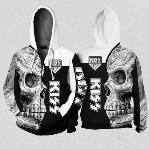 Kiss 3D zip hoodie