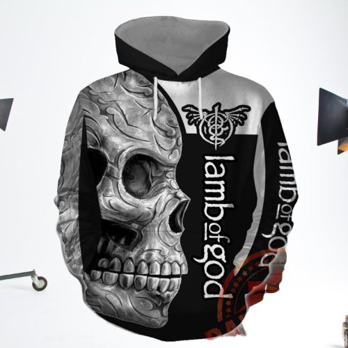 Lamb Of God skull 3d hoodie – LIMITED EDITION