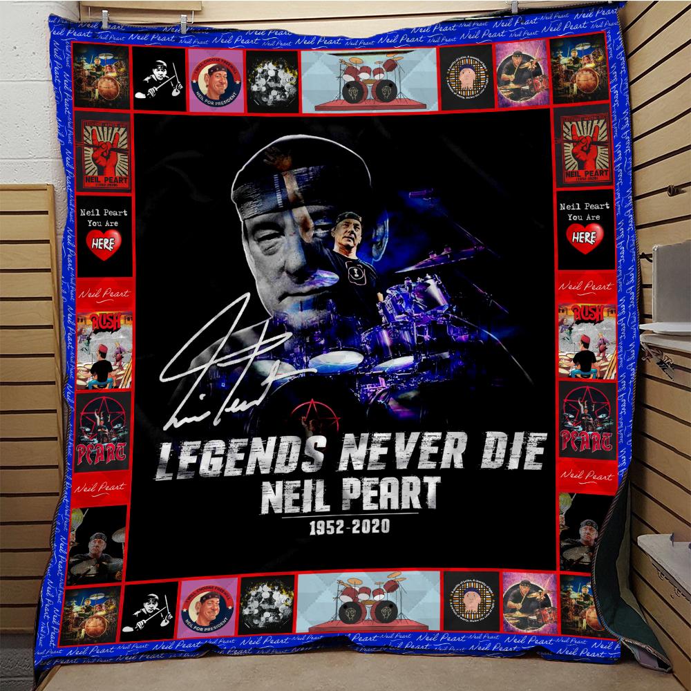 Legends Never Die Neil Peart 1952 2020 Quilt Blanket