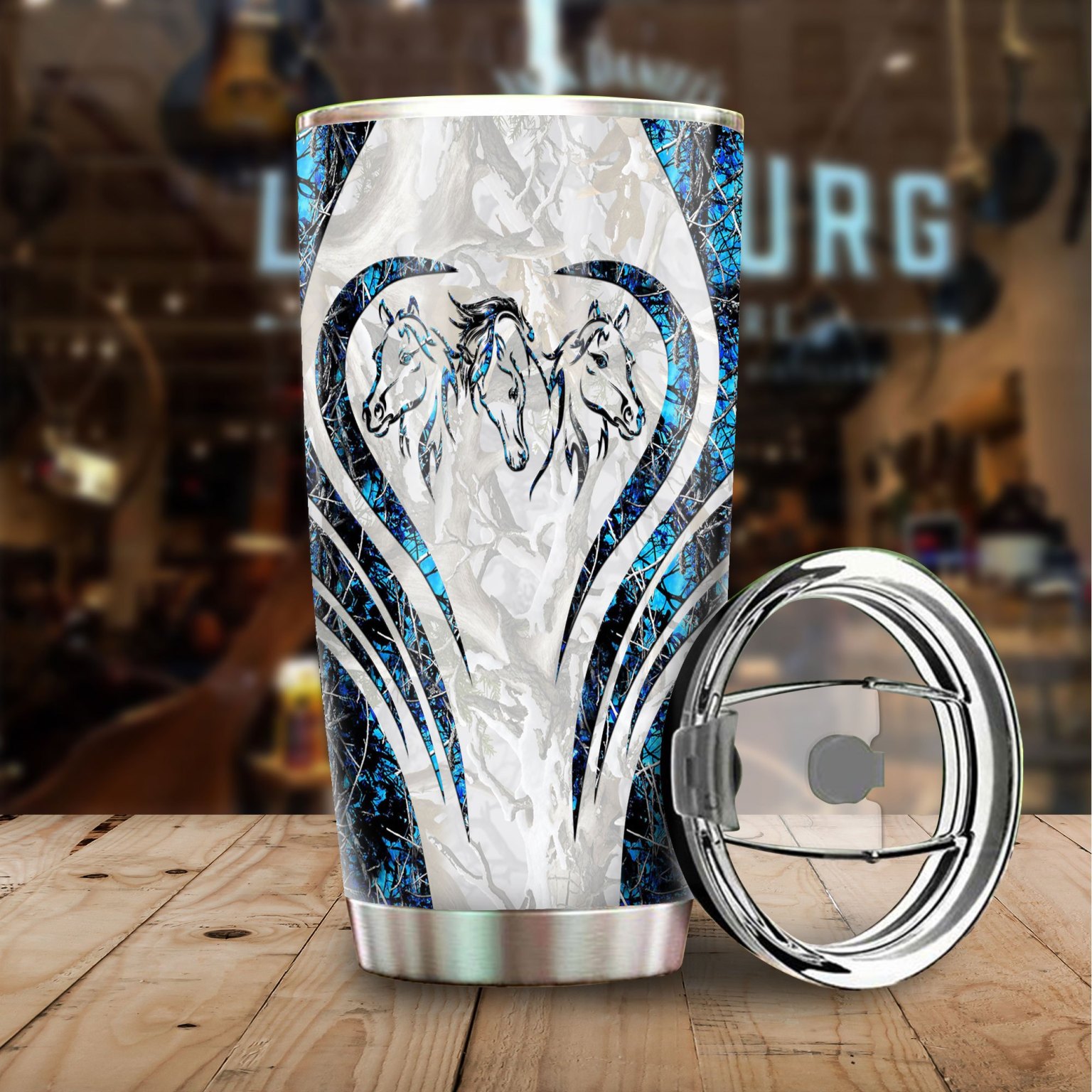 Love Horse Camo Stainless Steel Tumbler