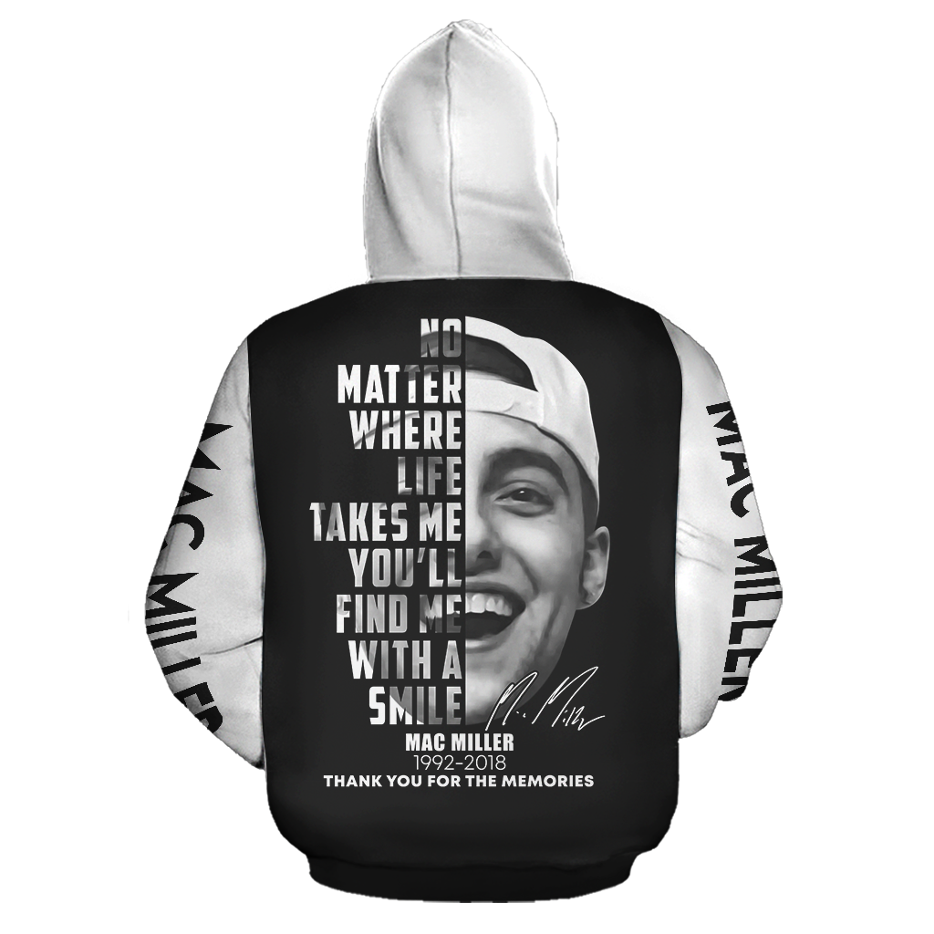 Mac miller full printing hoodie - back