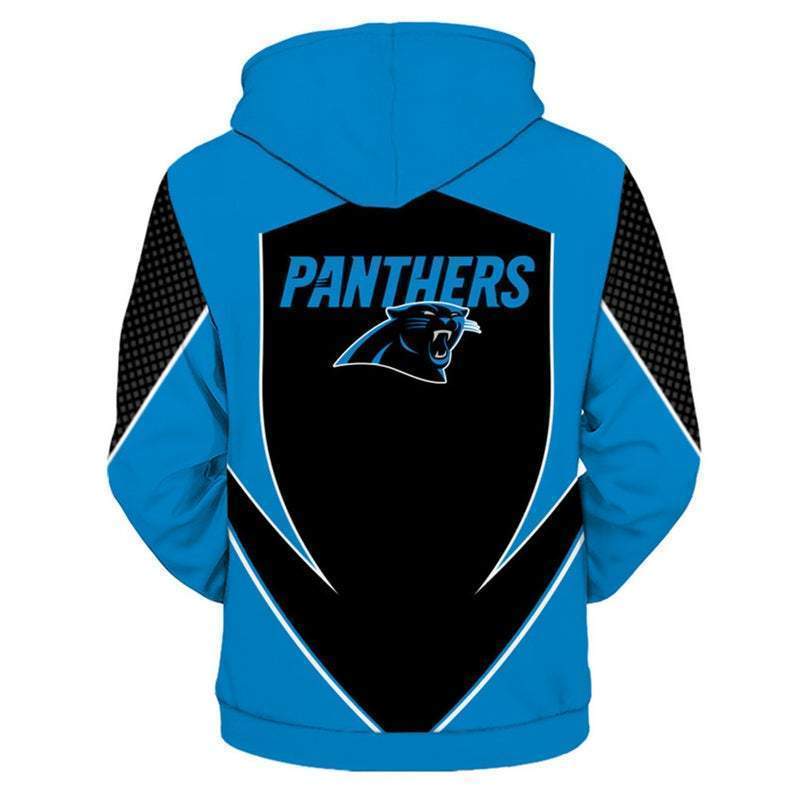 NFL football carolina panthers full printing hoodie - back