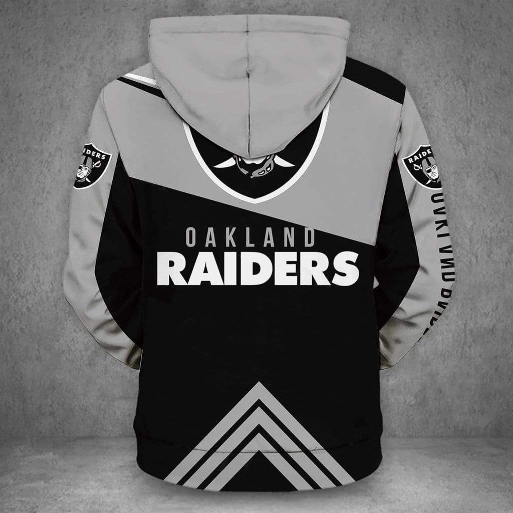 NFL football oakland raiders full printing hoodie - back
