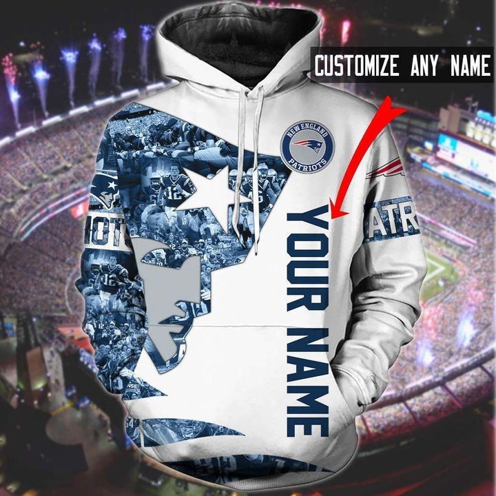 New England Patriots Custom Name Personalize 3d hoodie