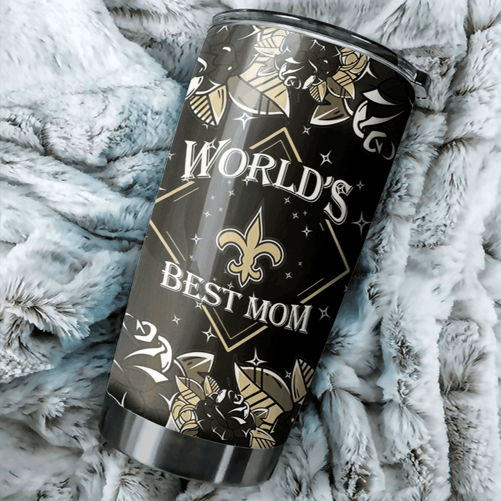 New orleans saints world’s best mom all over print steel tumbler – maria