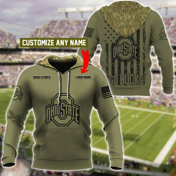 Ohio State Buckeyes Customize Custom Name 3d hoodie