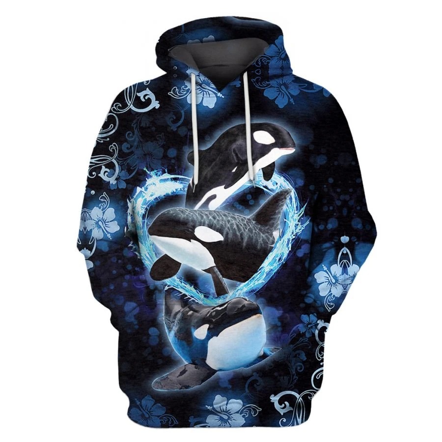 Orcas Killer Whales 3d hoodie