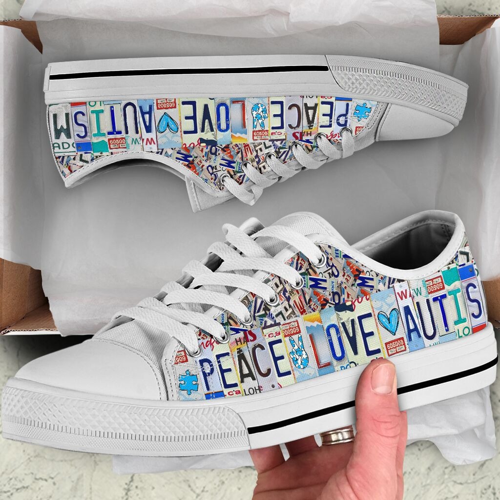 Peace love autism low top shoes – LIMITED EDITION