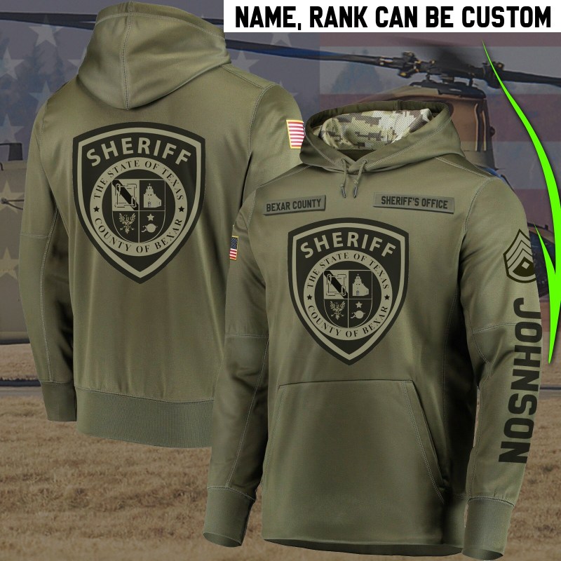 Personalized bexar county sheriff's office all over print hoodie