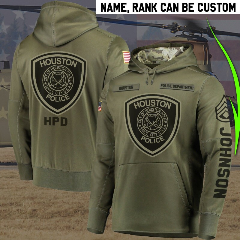 Personalized houston police department full printing hoodie