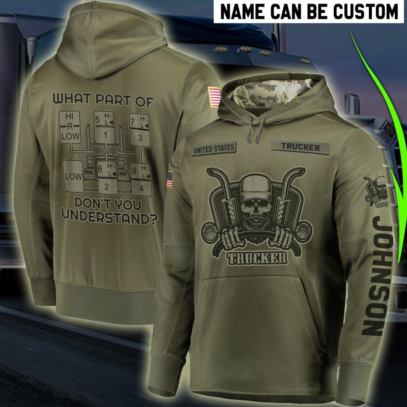 Personalized united states trucker full printing hoodie