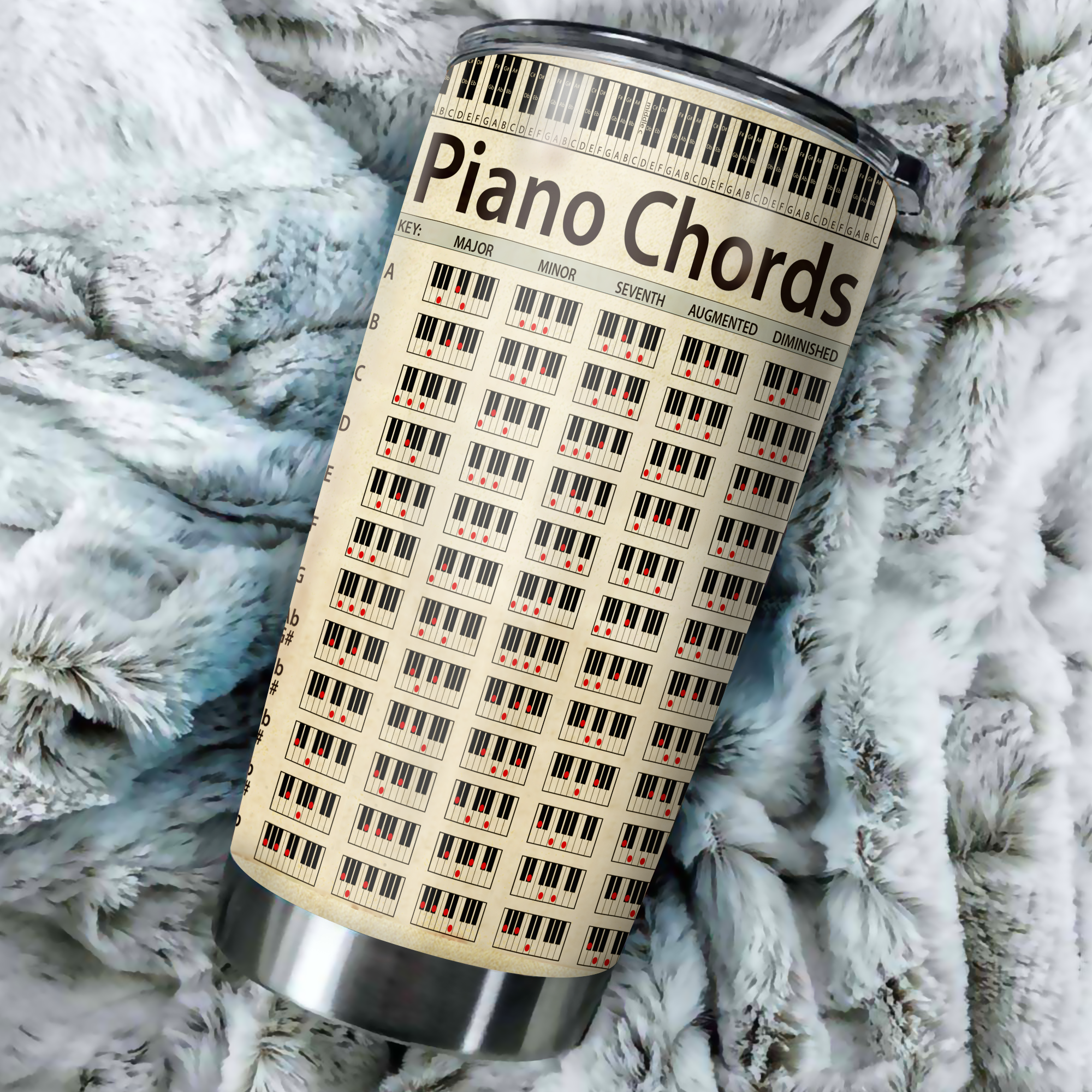 Piano Chords Beautiful Tumbler  – Hothot 130320
