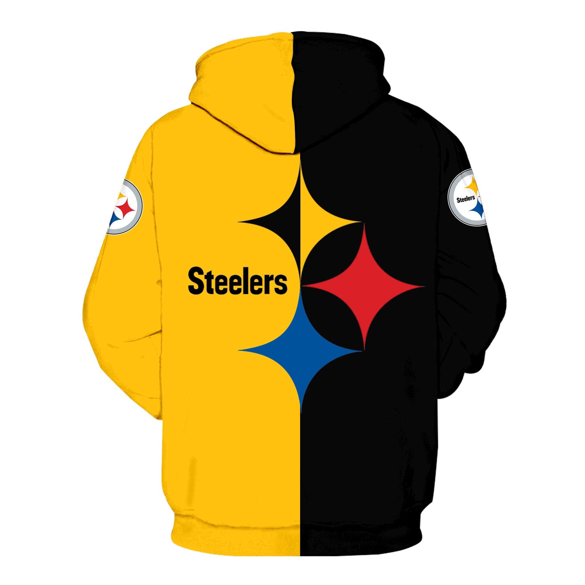 Pittsburgh Steelers Snoopy and Charlie Brown All Over Print 3D Hoodie back