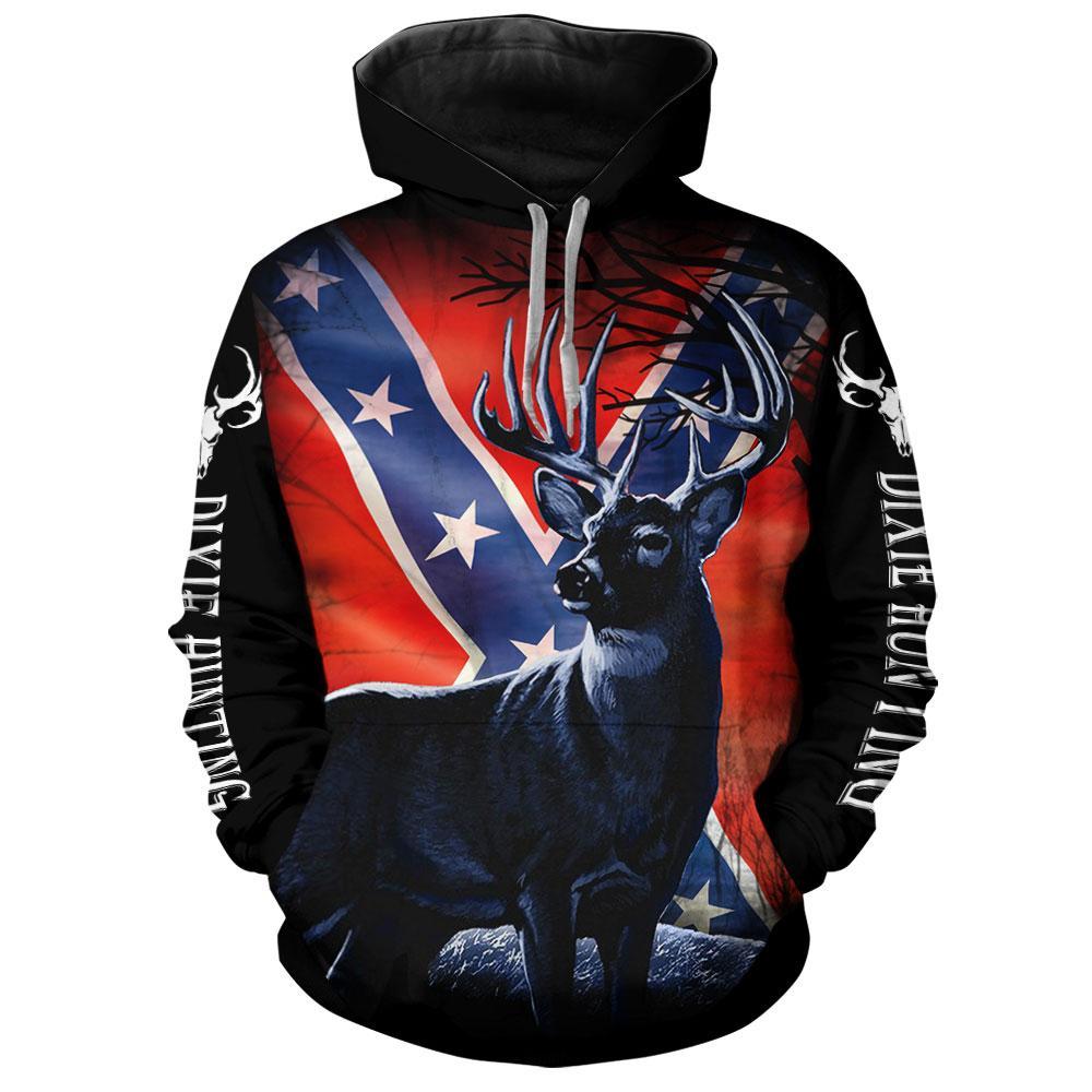 Redneck Confederate Dixie Hunting Deer 3d Full Printing hoodie